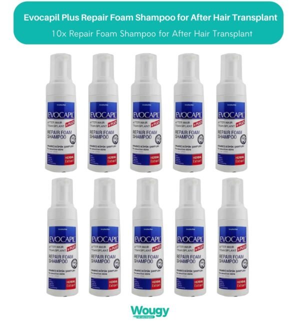 10 LOT Evocapil Plus Repair Foam Shampoo for After Hair Transplant