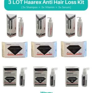 3 LOT Haarex Anti Hair Loss Kit