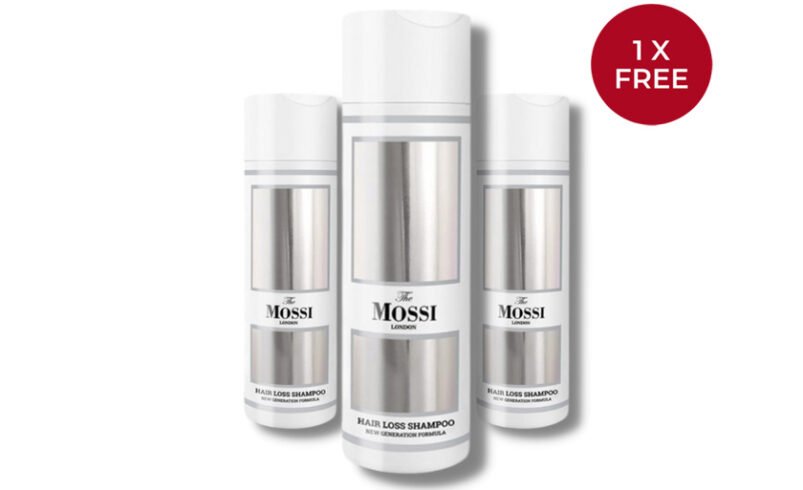 The Mossi London Hair Loss Shampoo – Buy 2 Get 1 Free